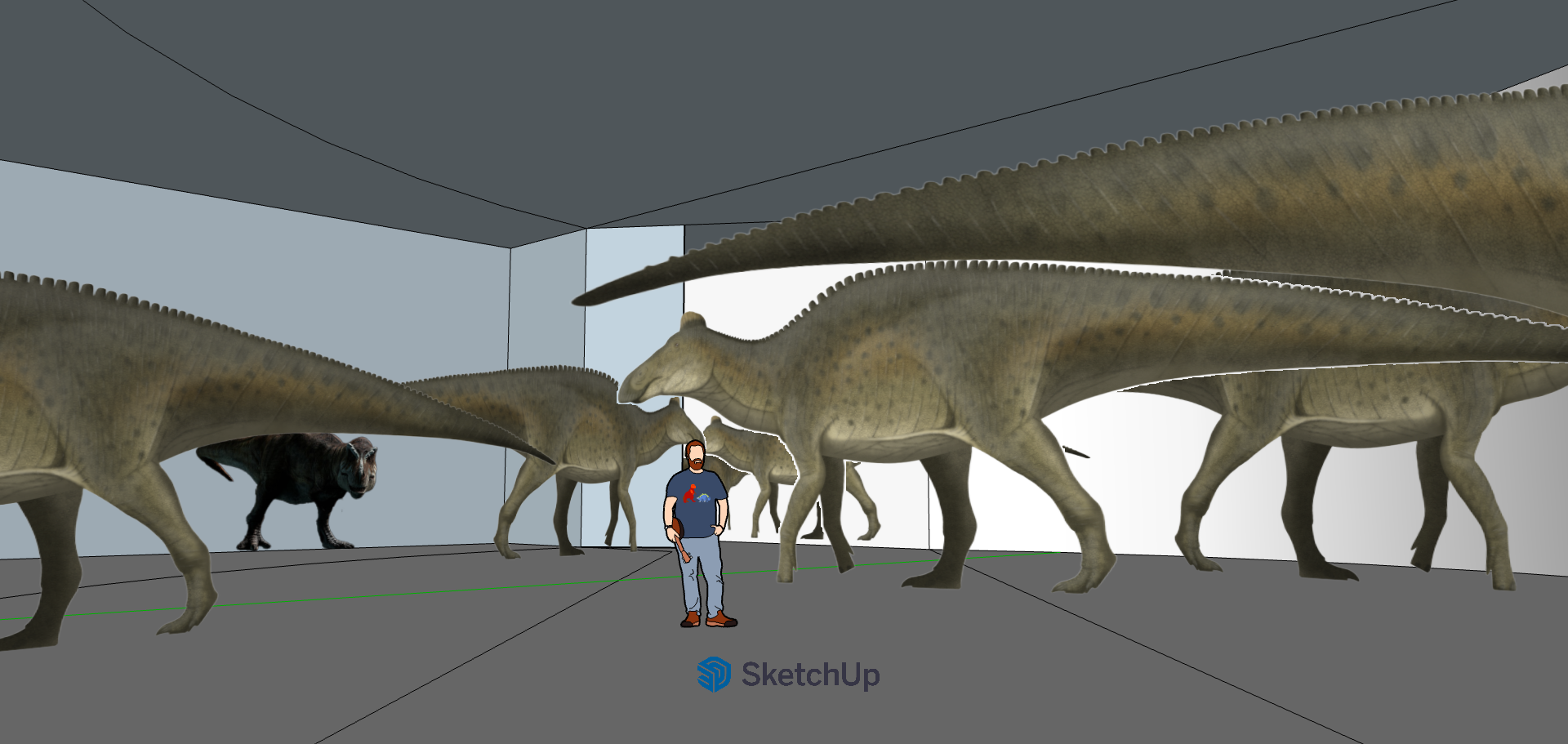 T. rex forest scene render